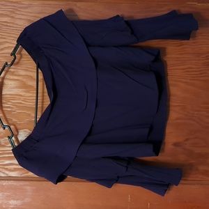 Retro Over the Shoulder Style Crop Top with Bell Arms 💜